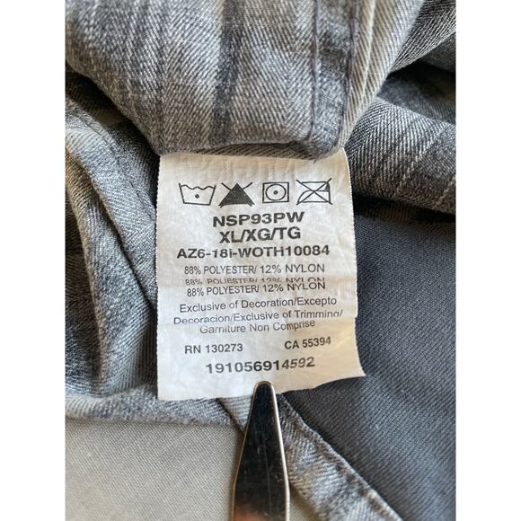 Mens Wrangler Outdoor Button Down Casual LongSleeve Gray Vents Quick Dry Size XL - Picture 8 of 9